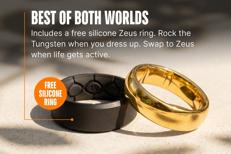 Groove Ring® Tungsten 6mm - 24k Gold